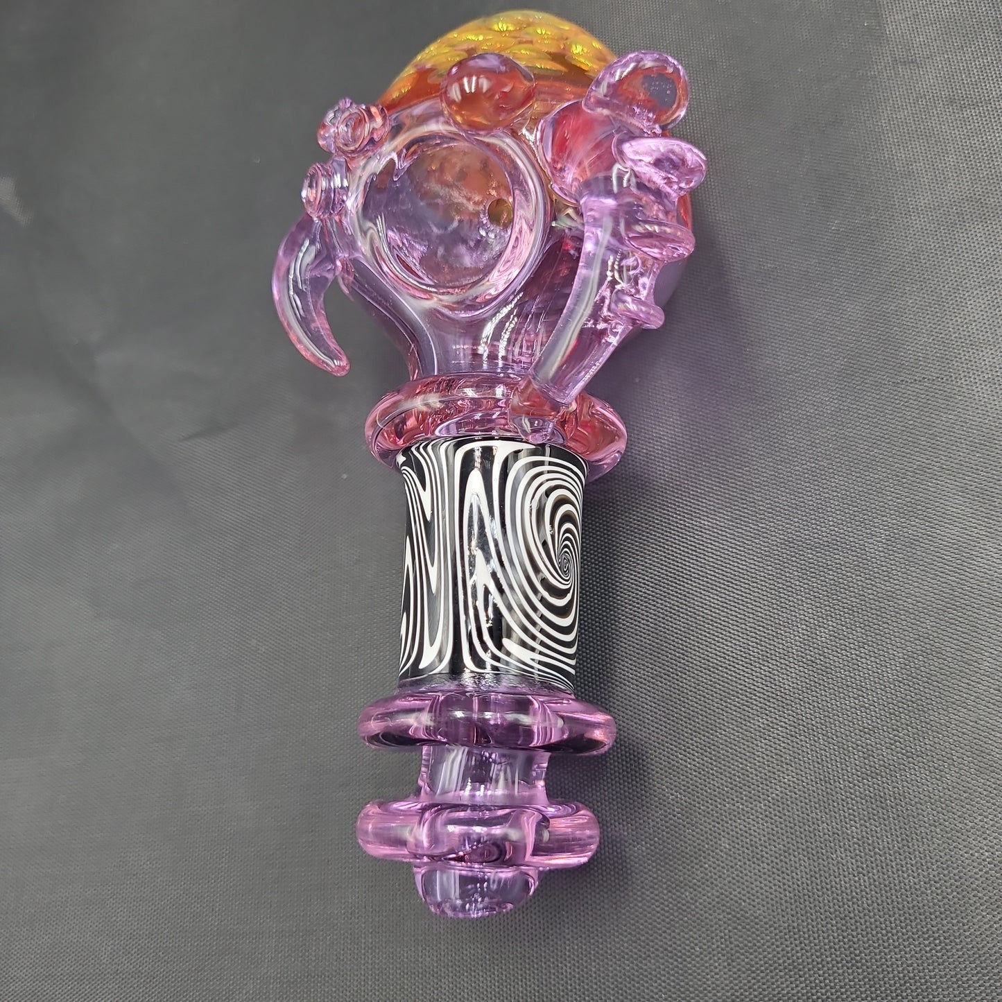 5.5" Purple Goth Honeycomb Hand Pipe