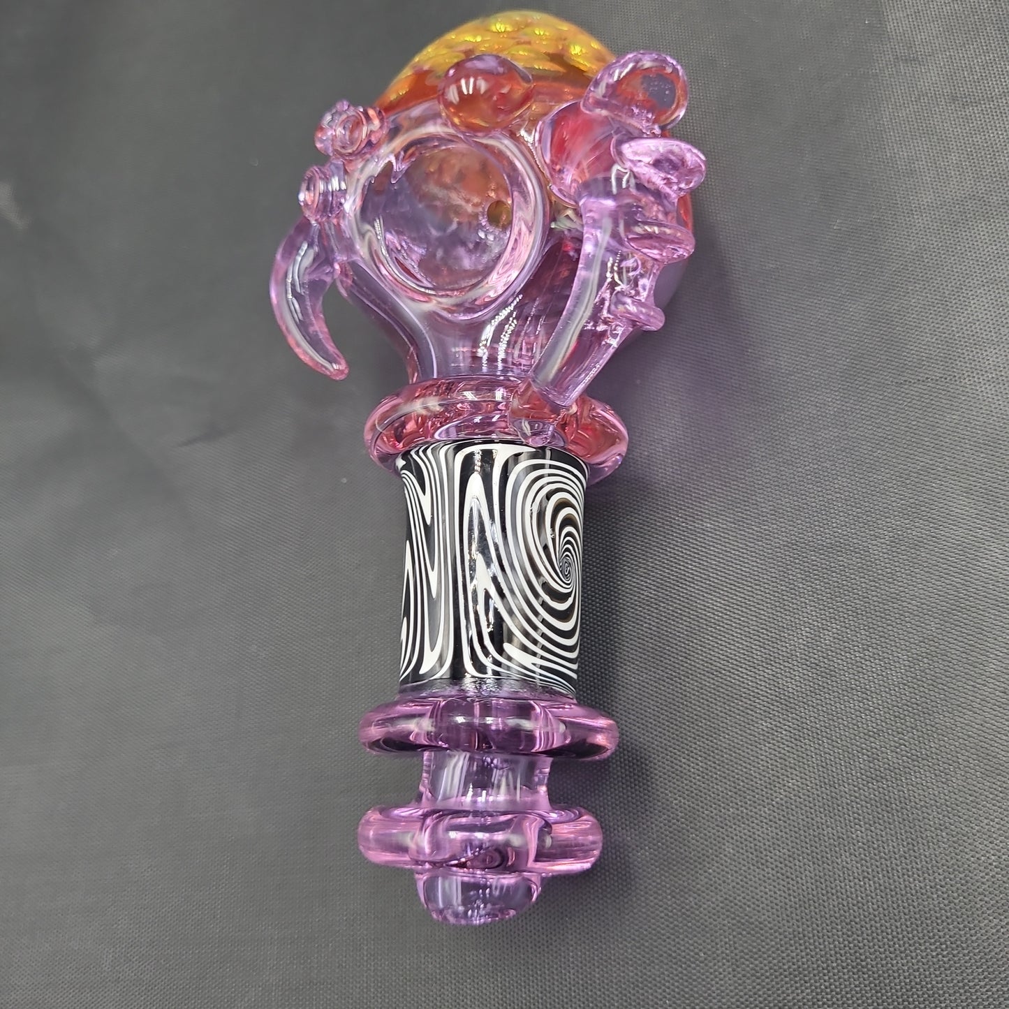 5.5" Purple Goth Honeycomb Hand Pipe