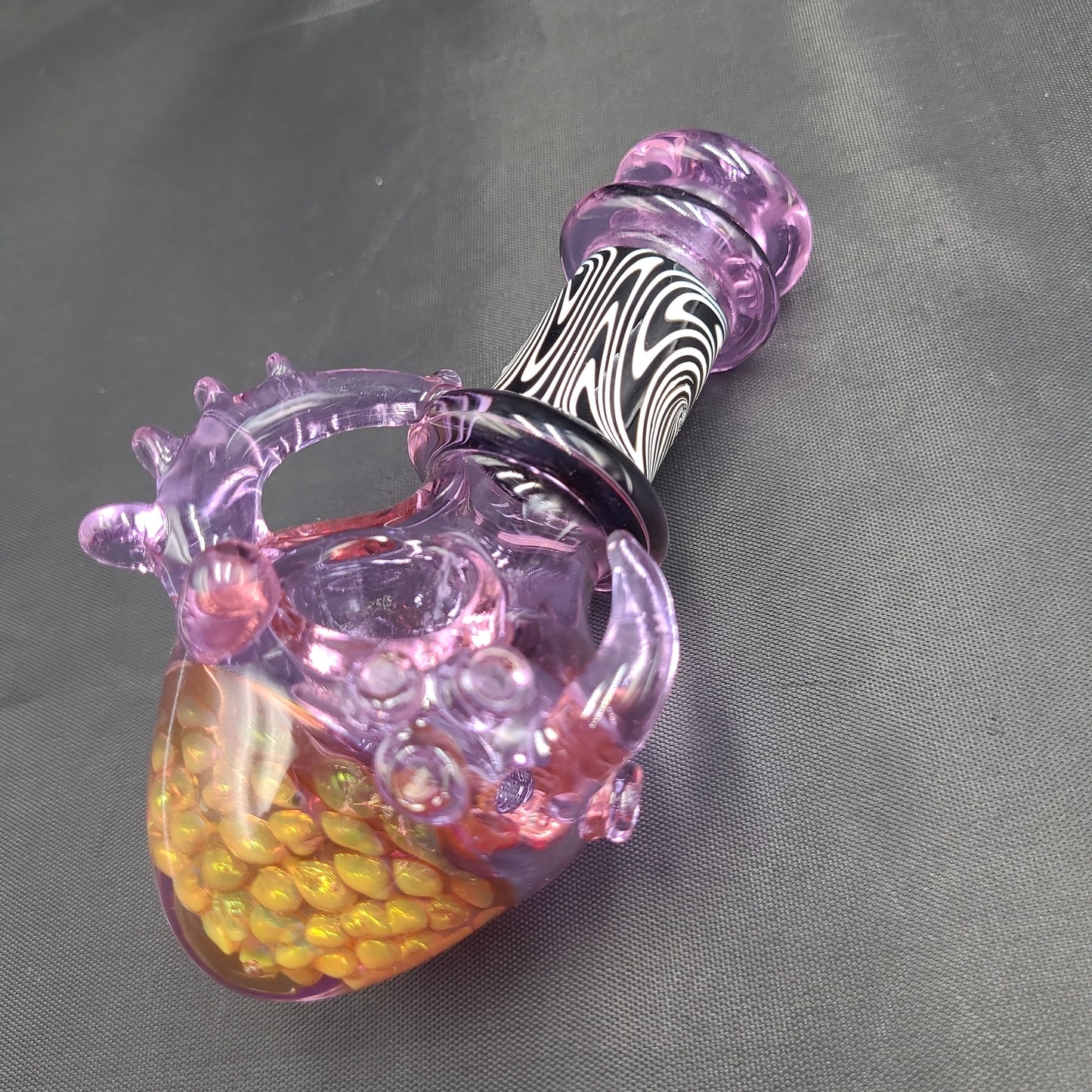 5.5" Purple Goth Honeycomb Hand Pipe