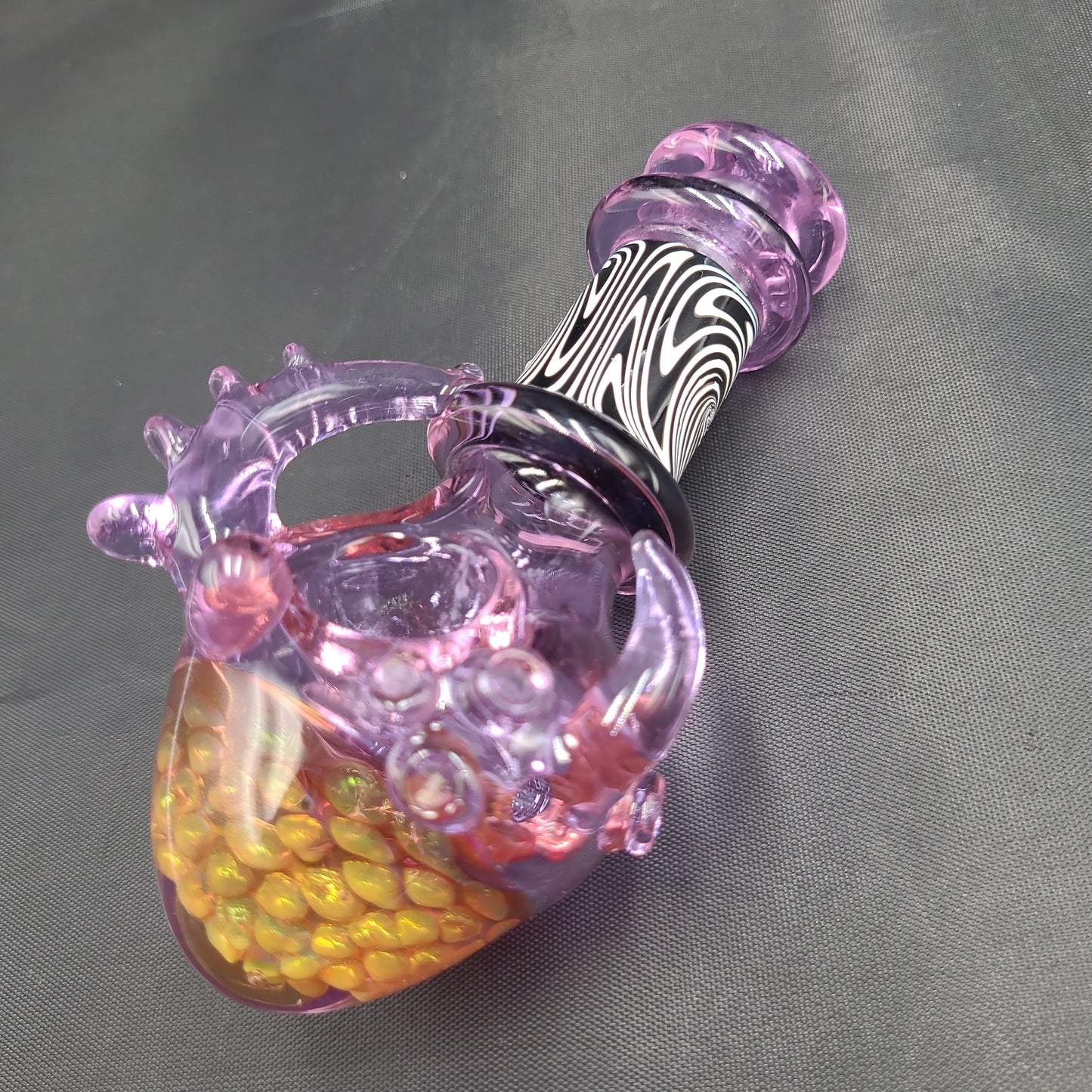 5.5" Purple Goth Honeycomb Hand Pipe