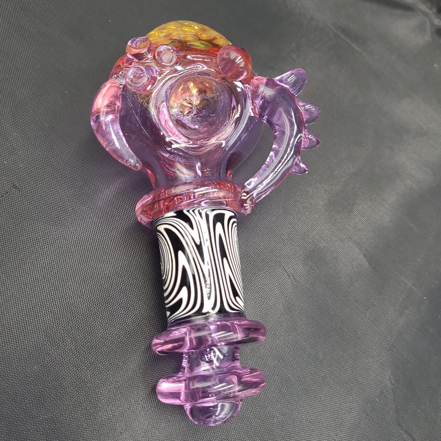 5.5" Purple Goth Honeycomb Hand Pipe