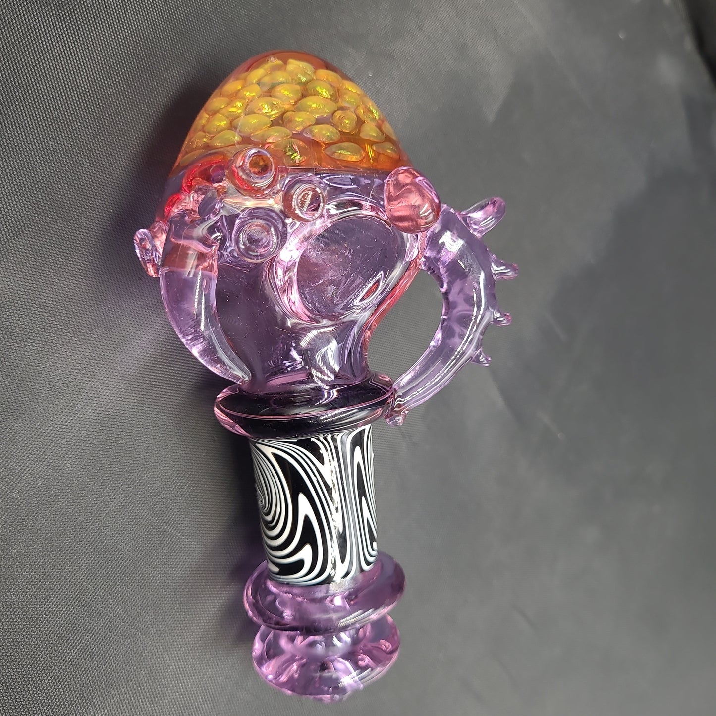 5.5" Purple Goth Honeycomb Hand Pipe