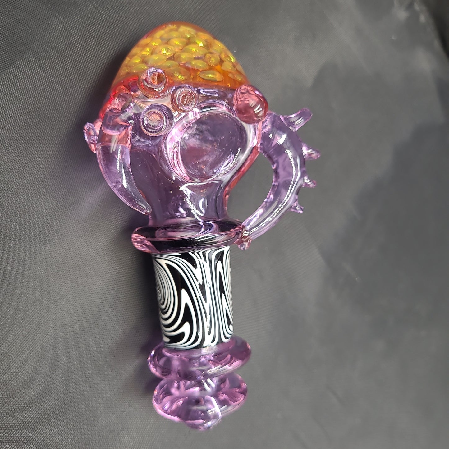 5.5" Purple Goth Honeycomb Hand Pipe