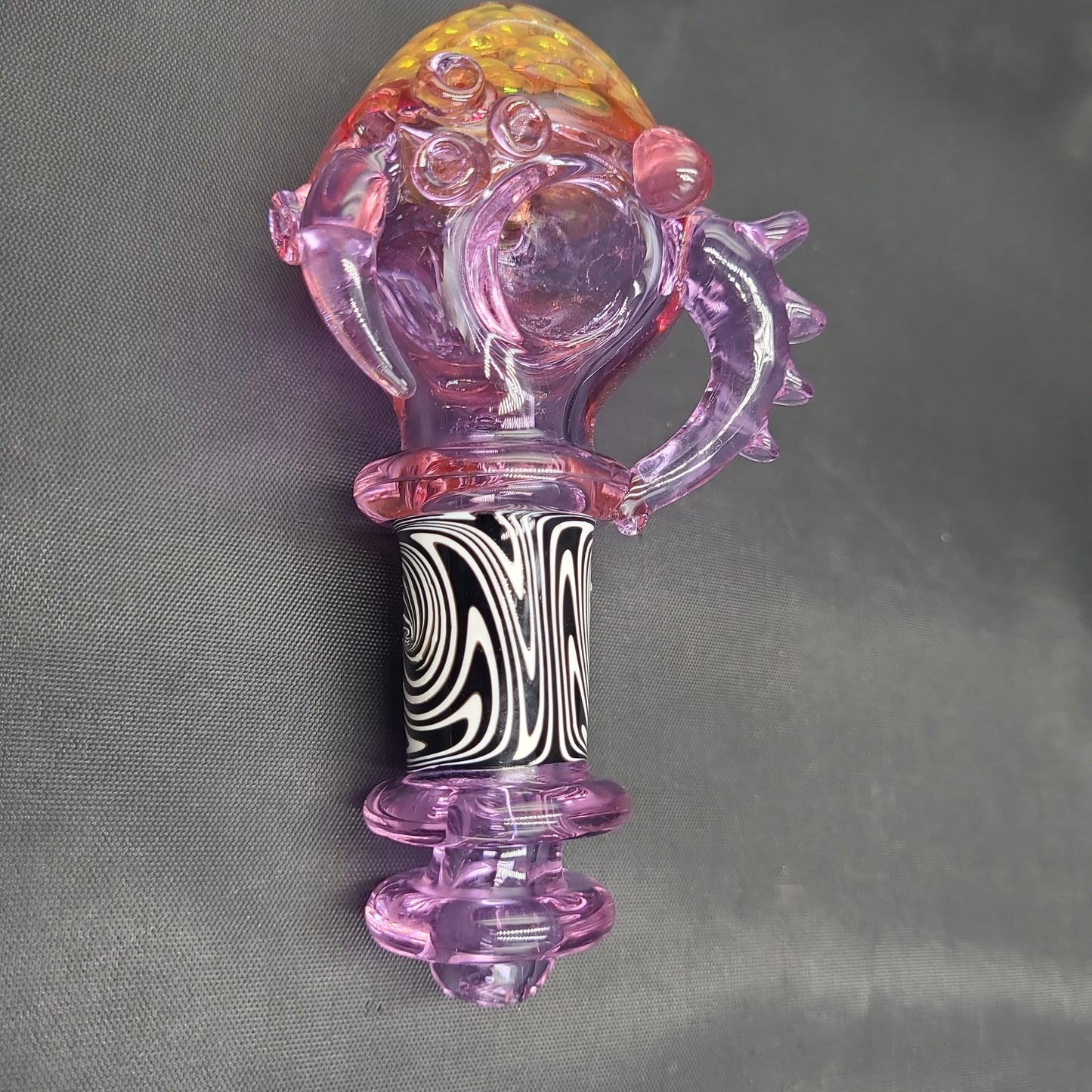 5.5" Purple Goth Honeycomb Hand Pipe