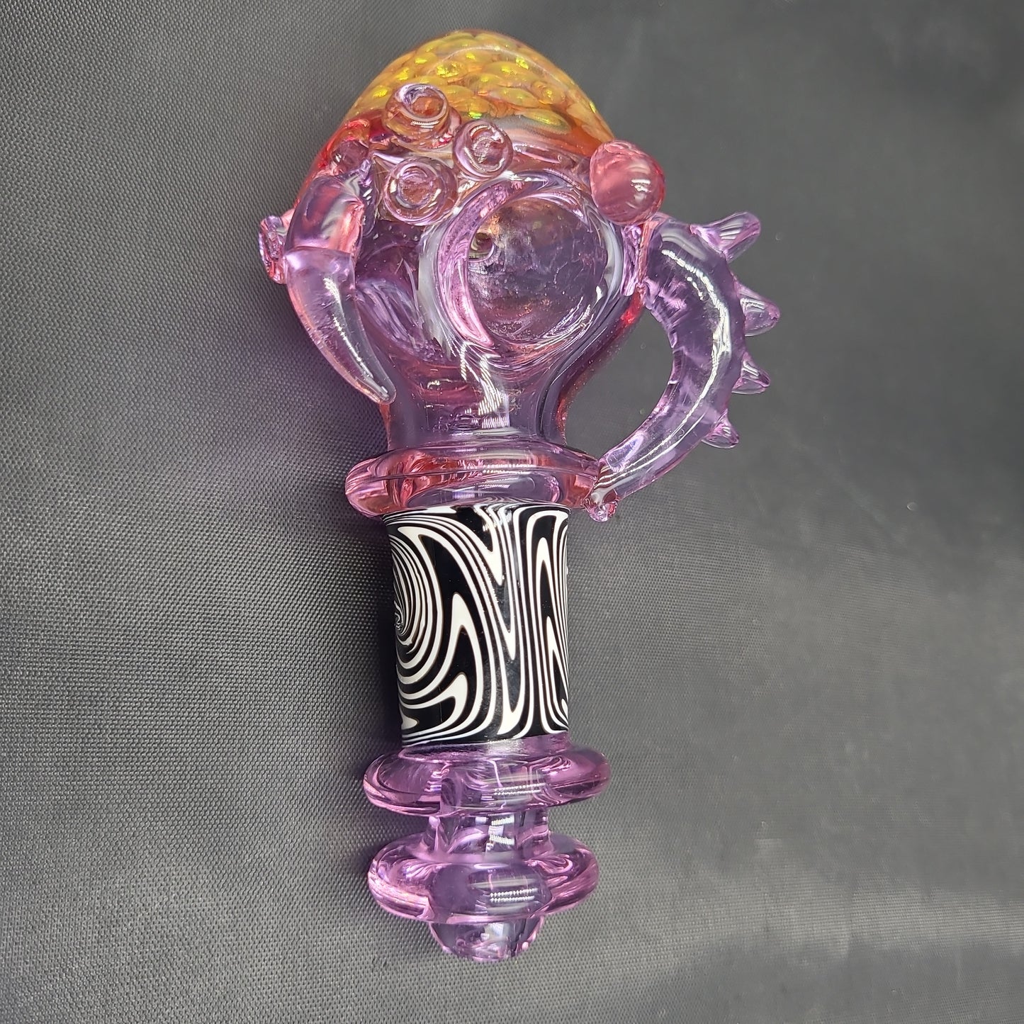 5.5" Purple Goth Honeycomb Hand Pipe