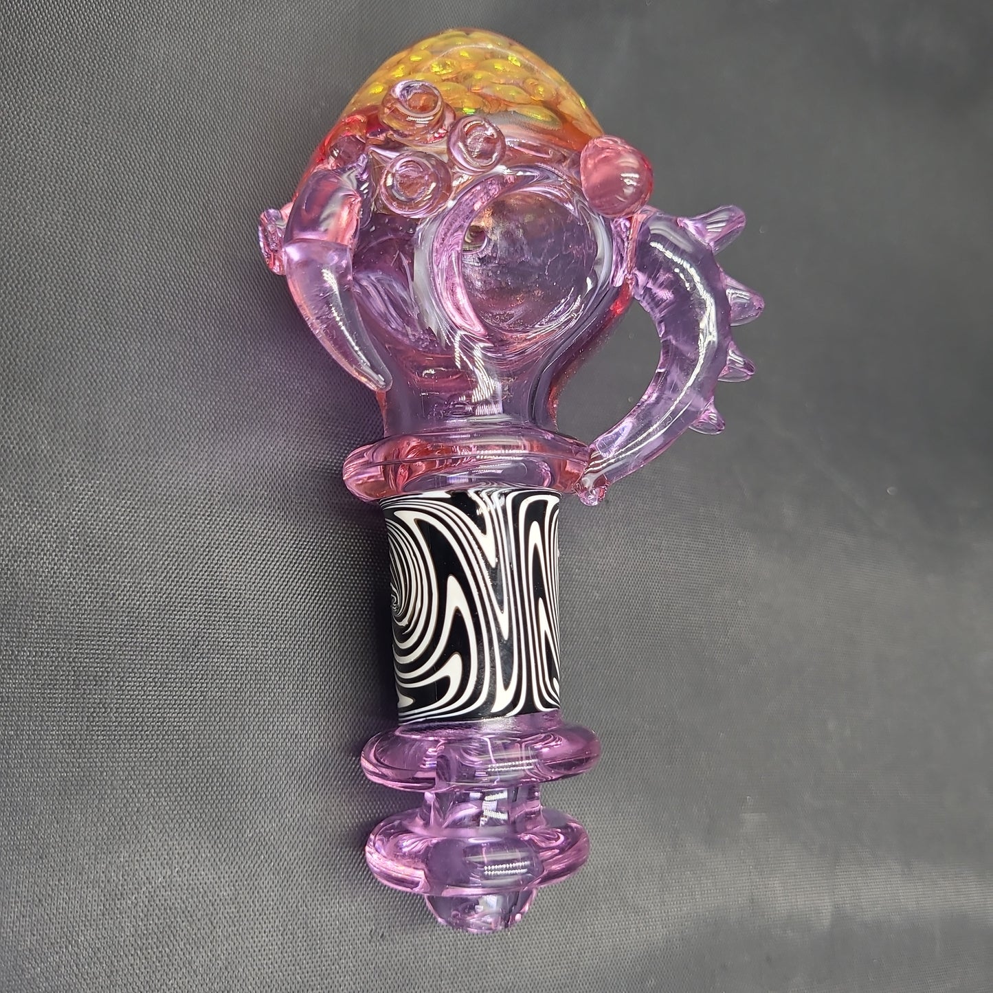 5.5" Purple Goth Honeycomb Hand Pipe