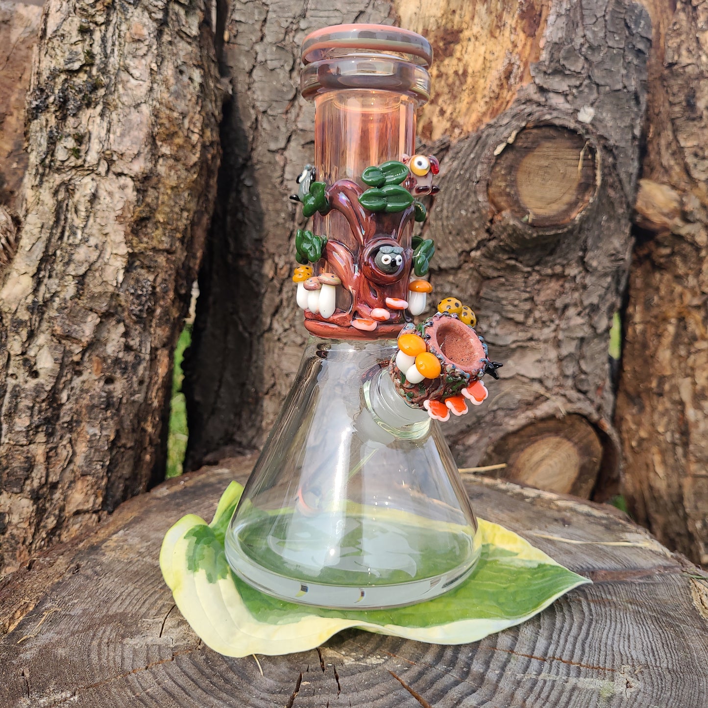 8" Empire Glassworks Renew The Red Baby Beaker