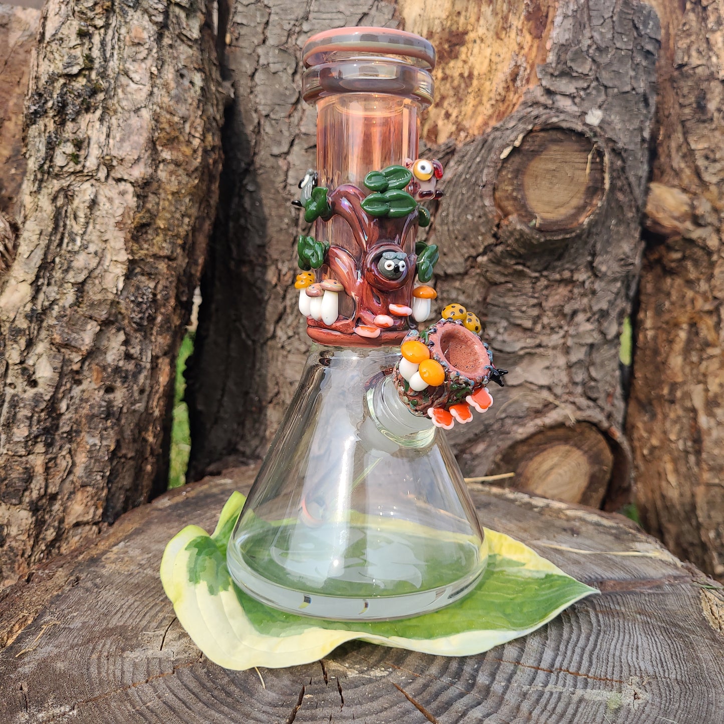 8" Empire Glassworks Renew The Red Baby Beaker