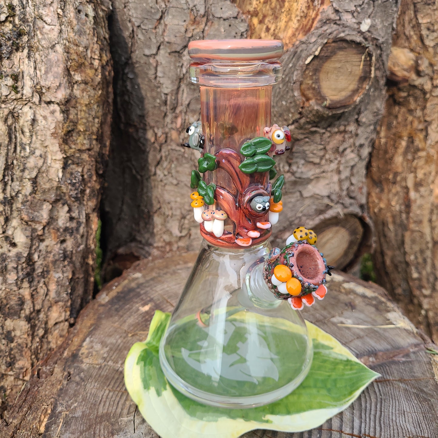 8" Empire Glassworks Renew The Red Baby Beaker