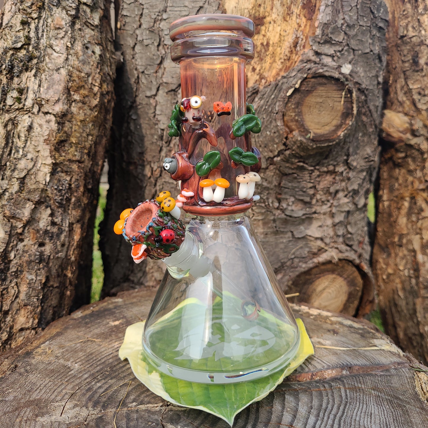 8" Empire Glassworks Renew The Red Baby Beaker