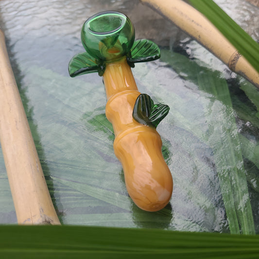 7" Leafy Bamboo Steamroller Pipe