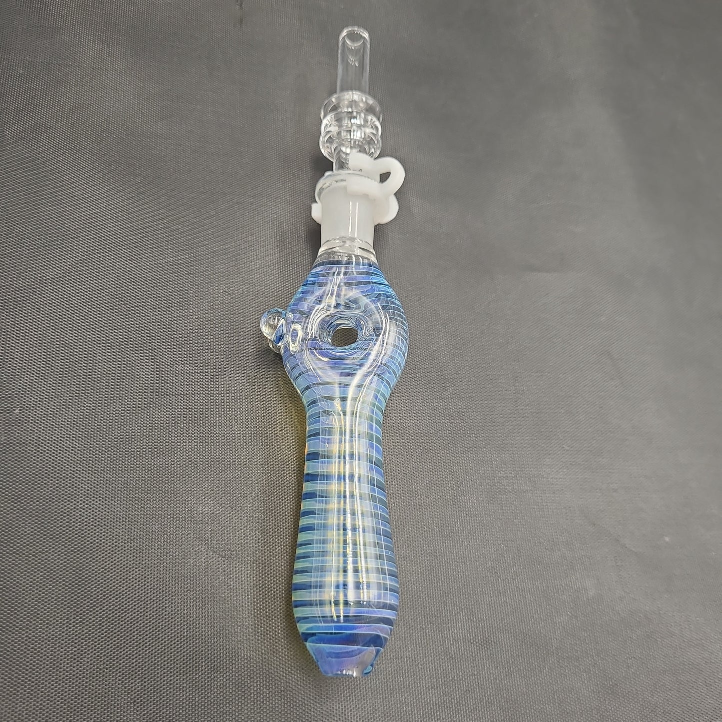 Fumed Striped Donut Nector Collecter / Qaurtz Tip