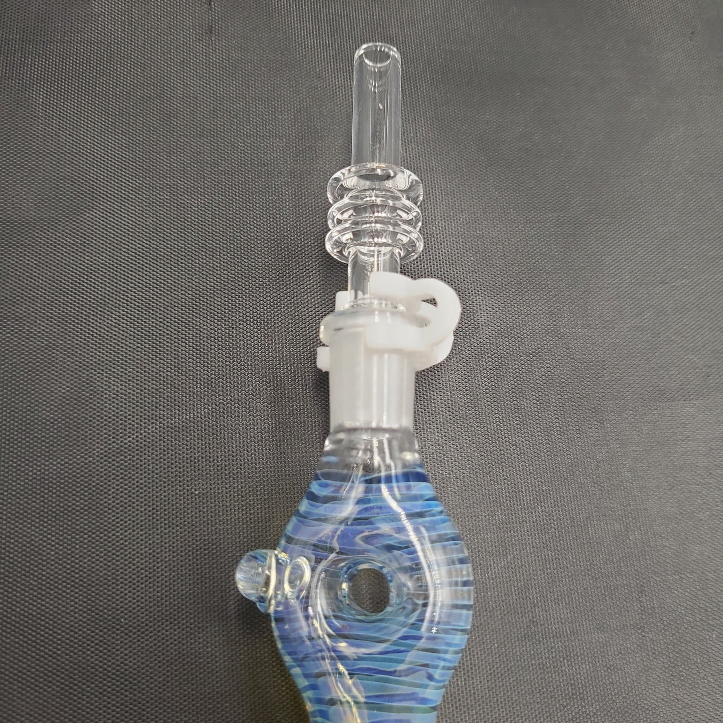 Fumed Striped Donut Nector Collecter / Qaurtz Tip