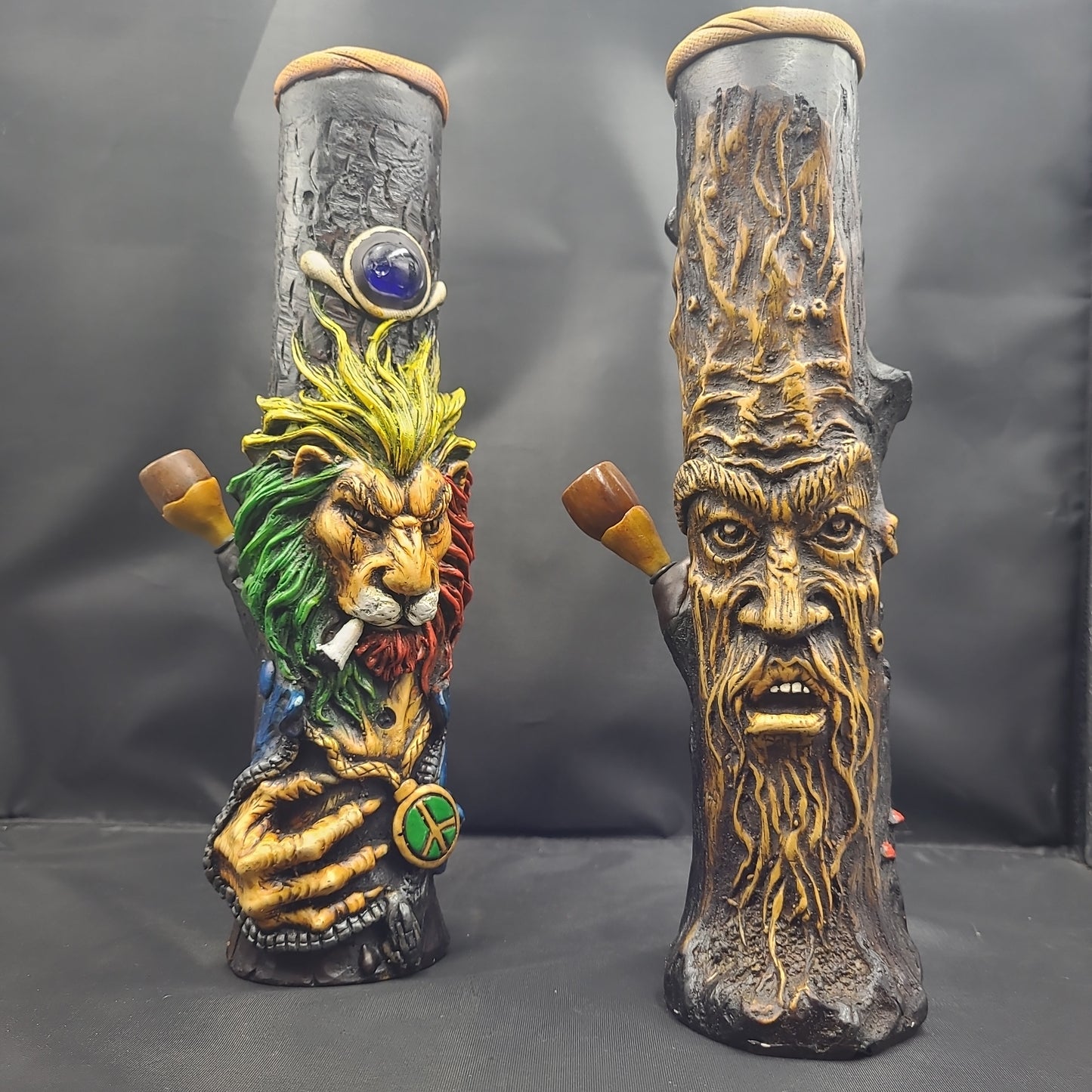 12" Wood Resin Character Bong