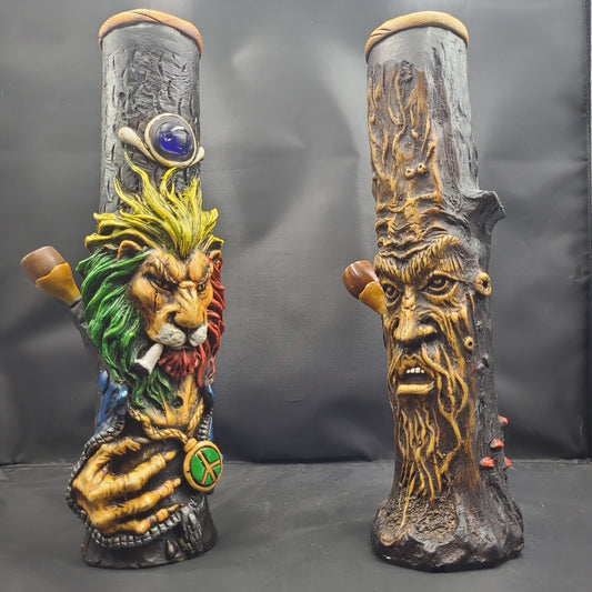 12" Wood Resin Character Bong