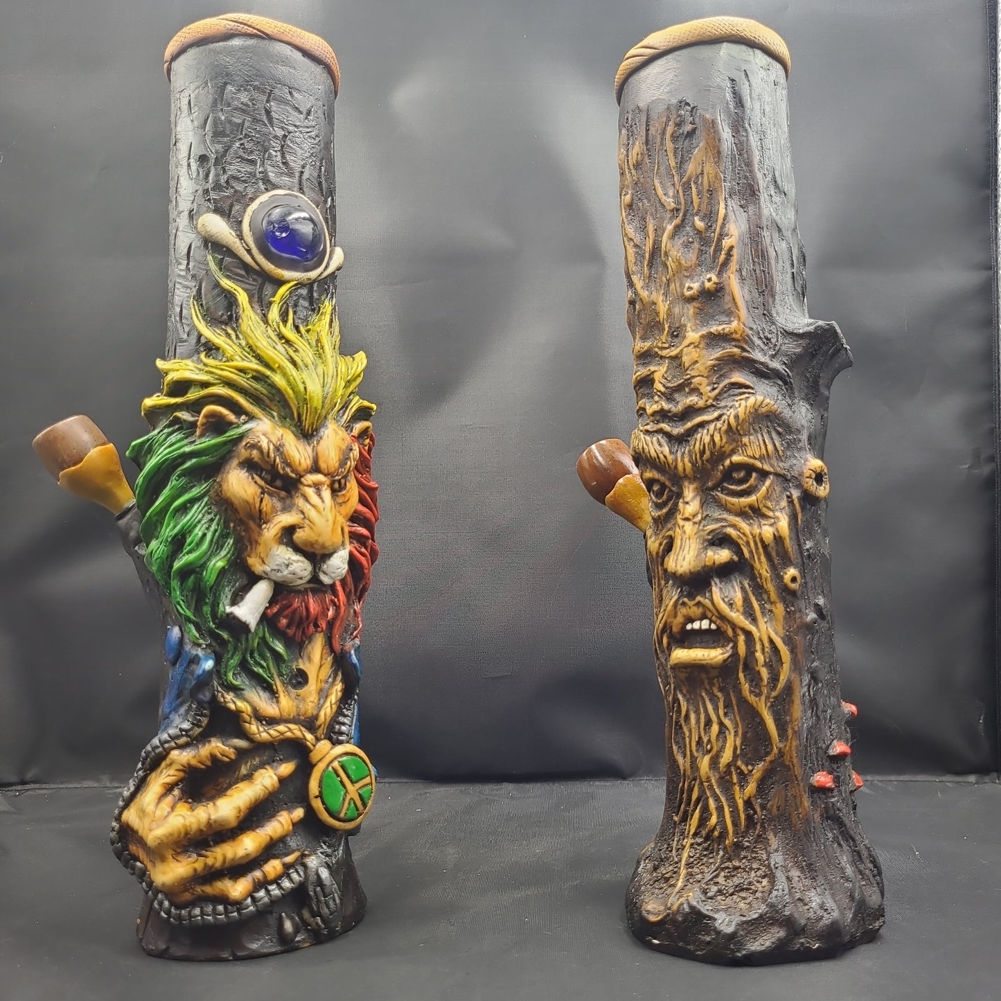 12" Wood Resin Character Bong