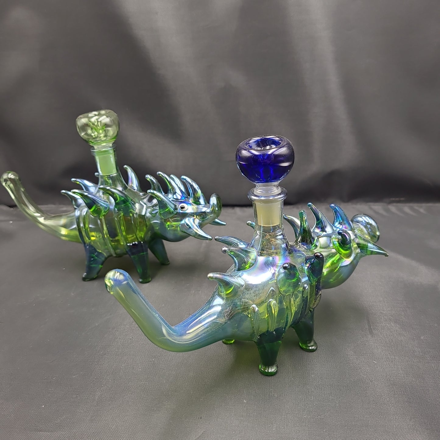 7" Spikey Metallic Warthog 14mm bowlhead pipe