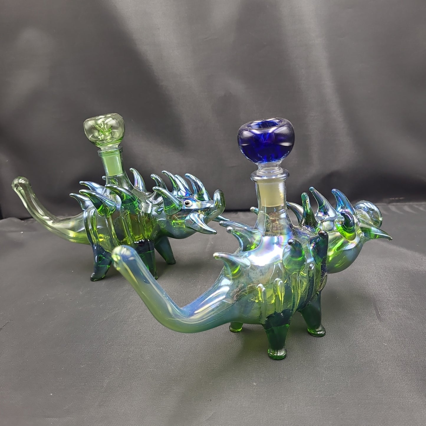 7" Spikey Metallic Warthog 14mm bowlhead pipe