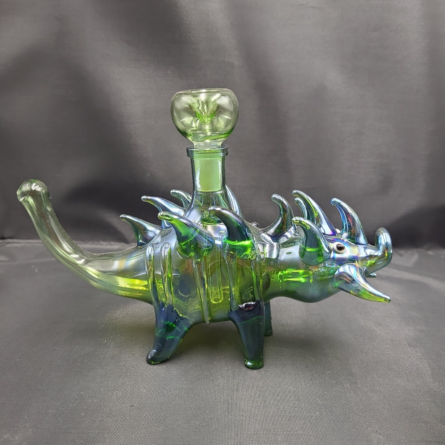 7" Spikey Metallic Warthog 14mm bowlhead pipe