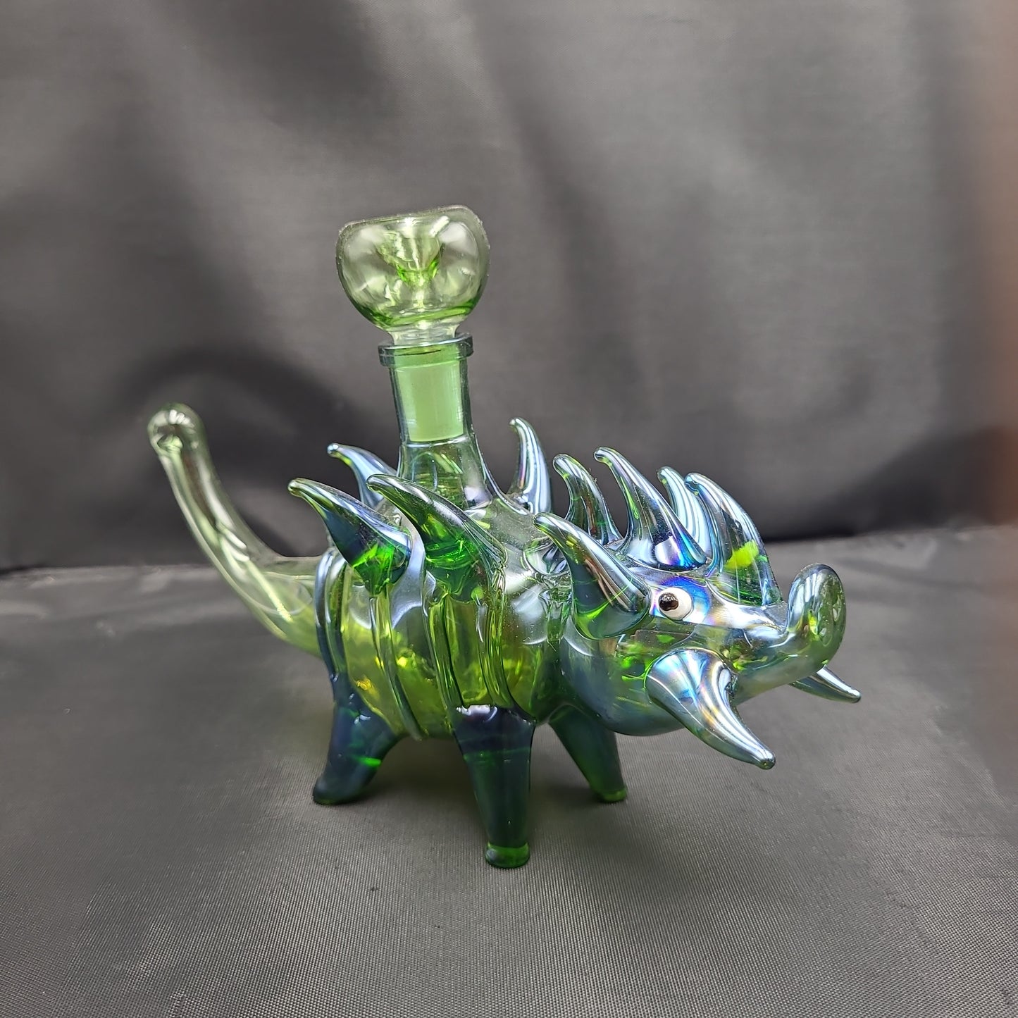 7" Spikey Metallic Warthog 14mm bowlhead pipe