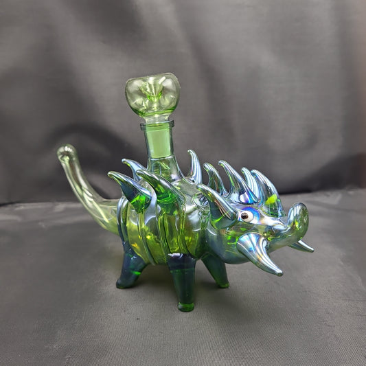 7" Spikey Metallic Warthog 14mm bowlhead pipe