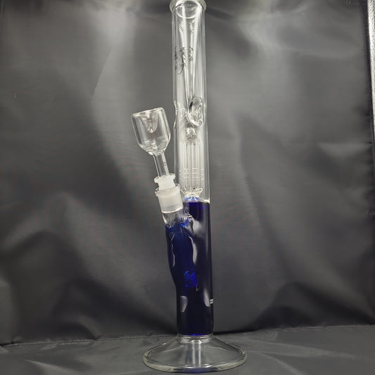 18.5" Glow Fly Tree Perc Straight Tube Bong