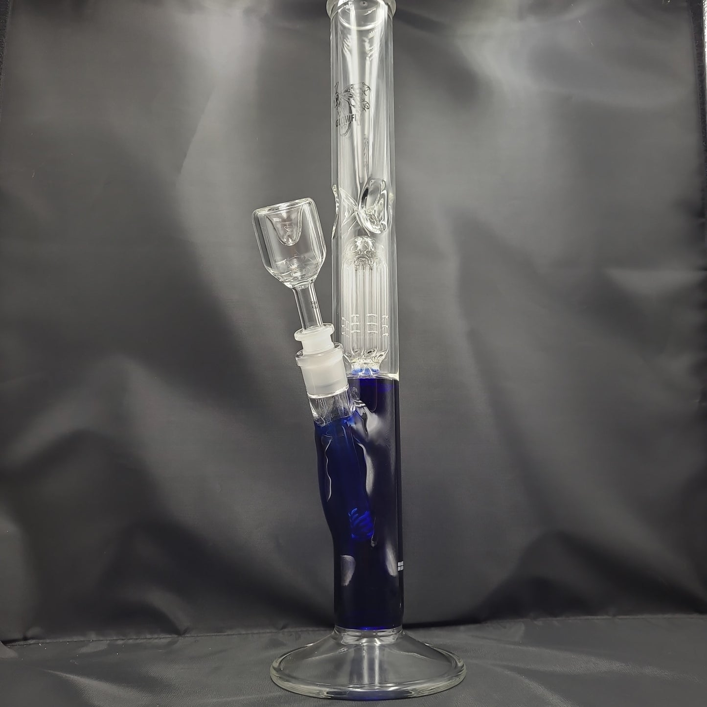 18.5" Glow Fly Tree Perc Straight Tube Bong