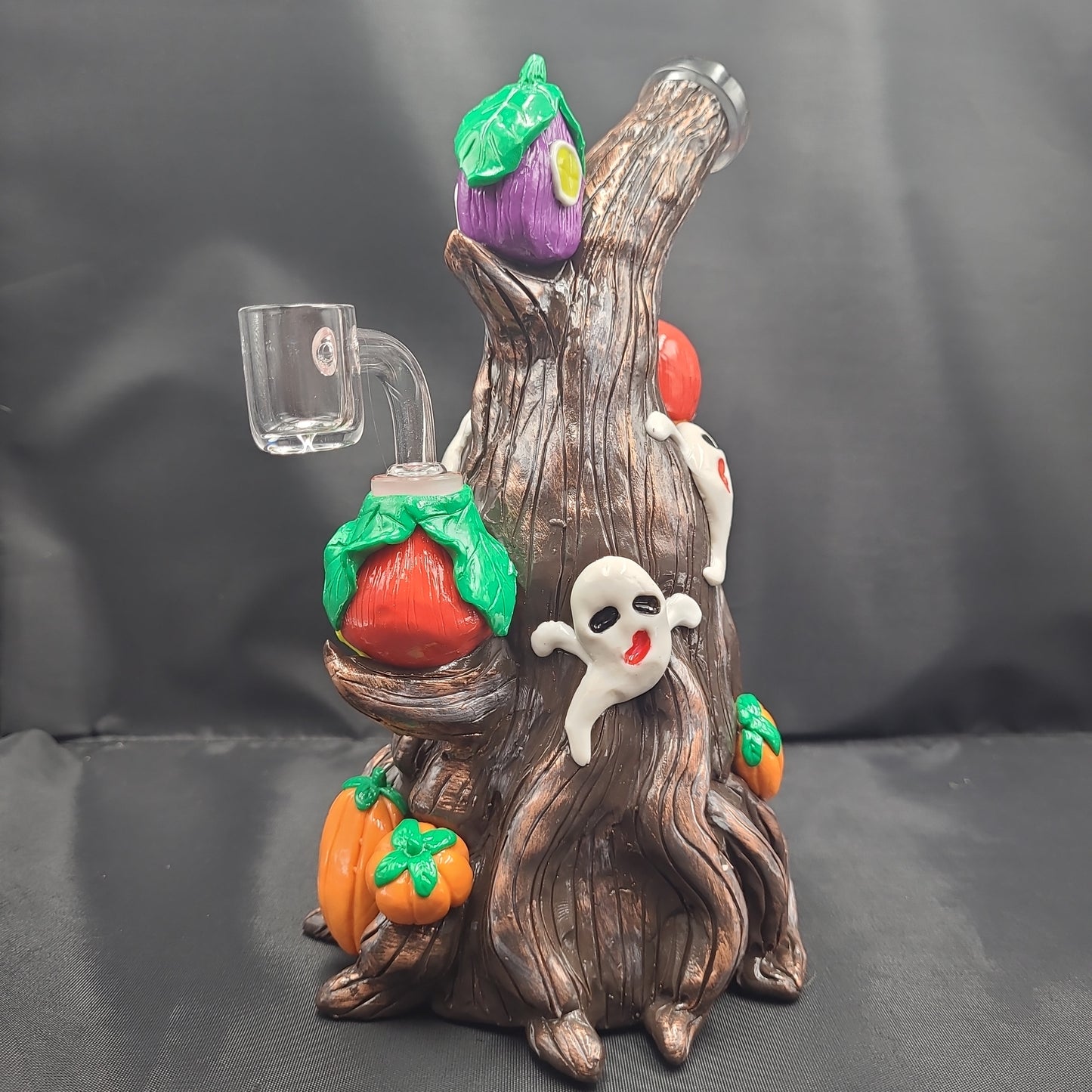 9" Haunted Treehouse Forest Glass Resin Rig