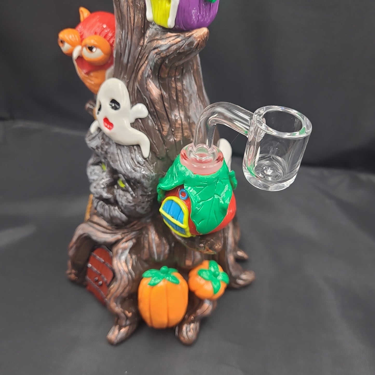 9" Haunted Treehouse Forest Glass Resin Rig