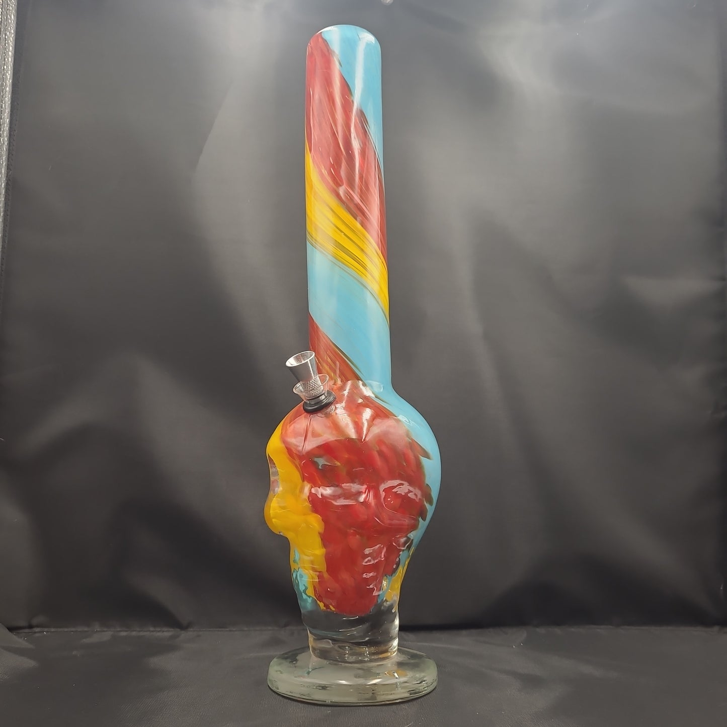 17" Cloud 9 Swirly Skull Beaker