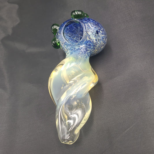 5" Thick Fumed Twisted Marble Pattern Bowl