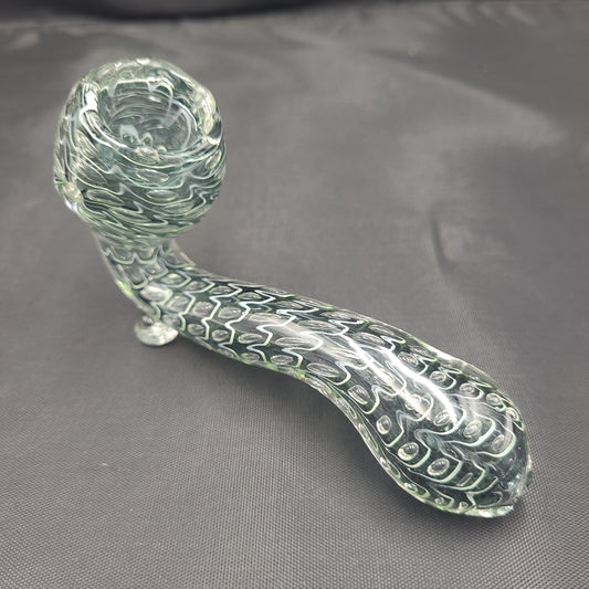 5" Teal Bubble Snake Skin Pattern Sherlock pipe