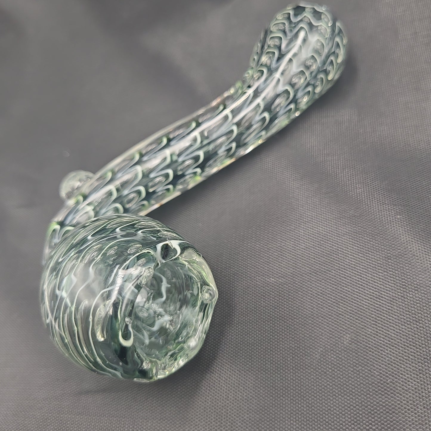 5" Teal Bubble Snake Skin Pattern Sherlock pipe