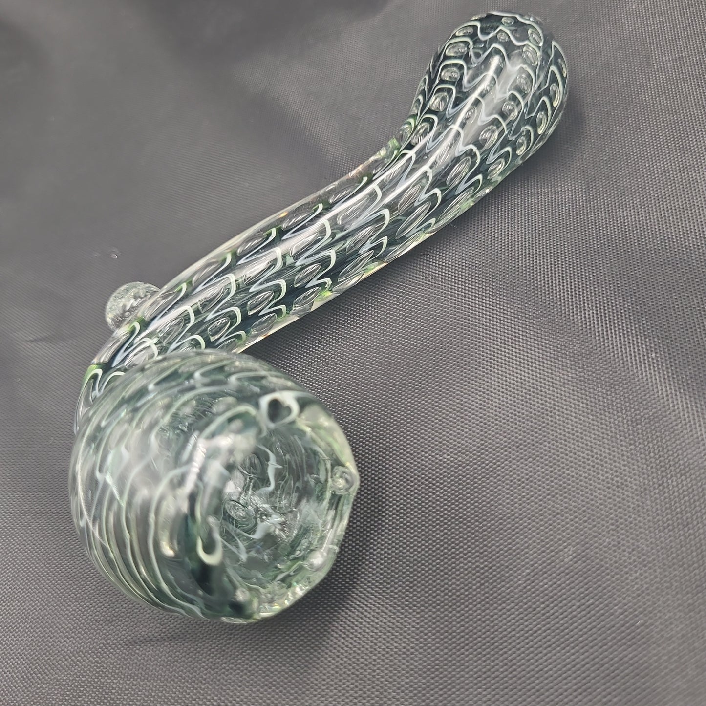 5" Teal Bubble Snake Skin Pattern Sherlock pipe