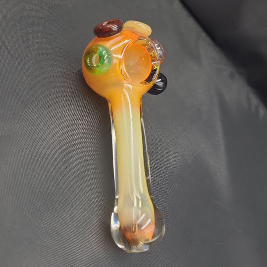 4.5" Double Coated Honey Rasta Pipe