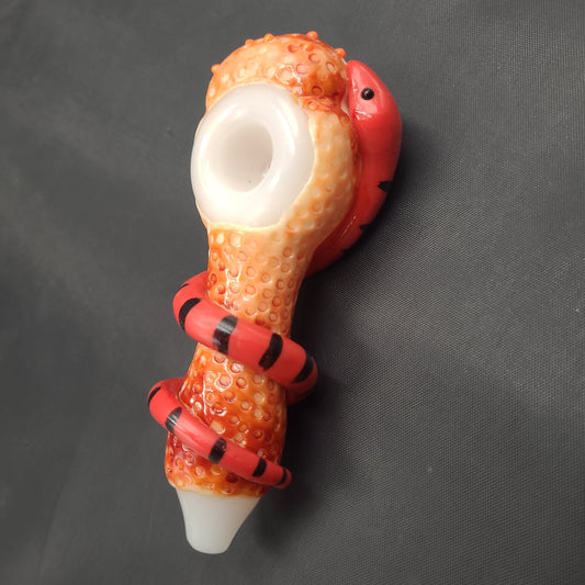 5" 3D Coral Snake bowl pipe