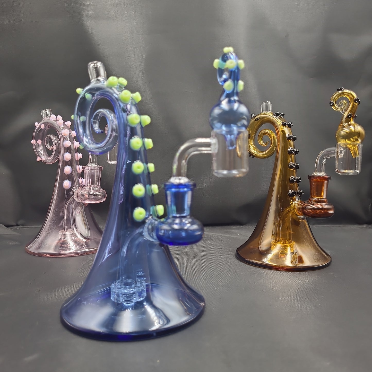 7" Octupus Dab Rig Bubble Cap set