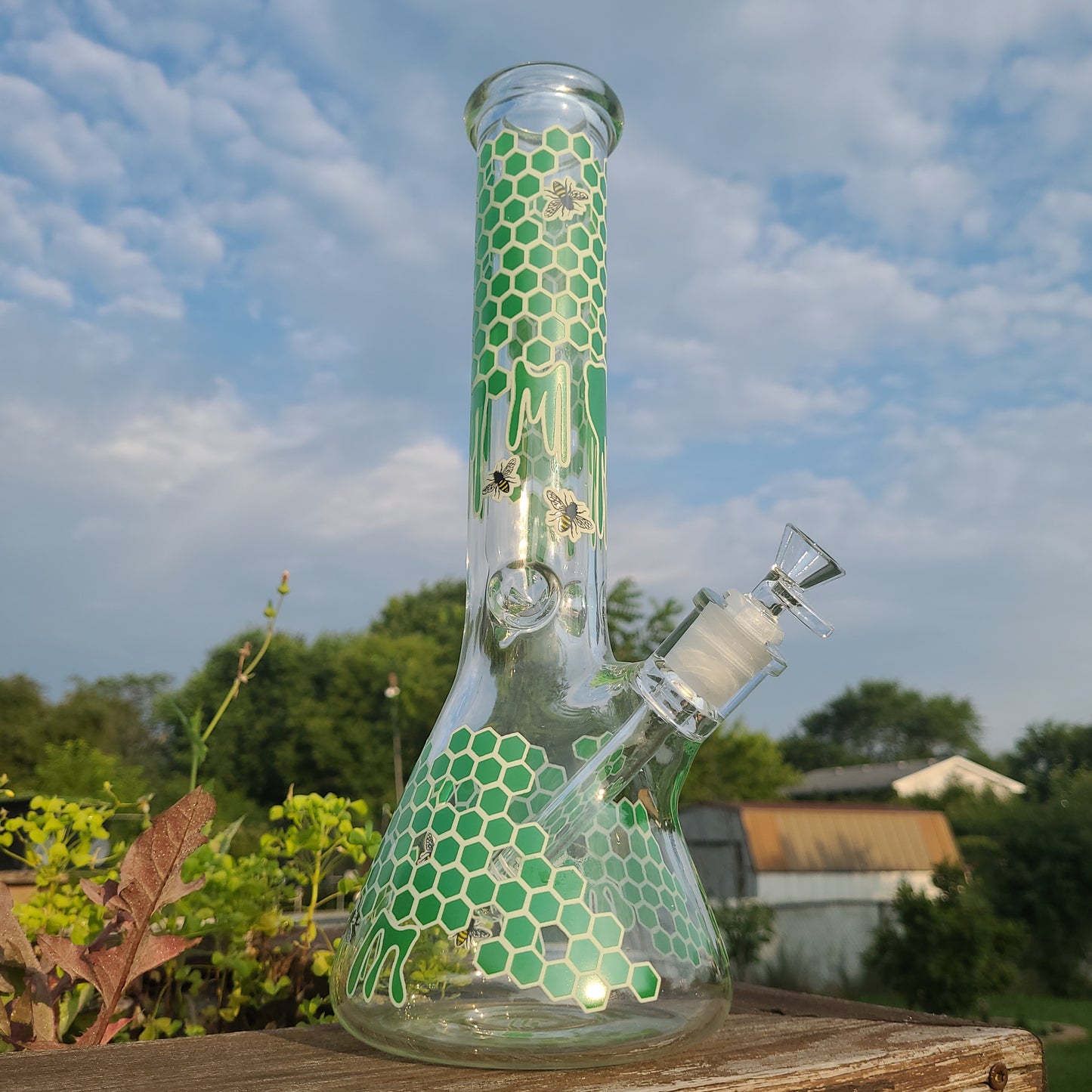 14" Honeycomb Bees Nest Beaker bong