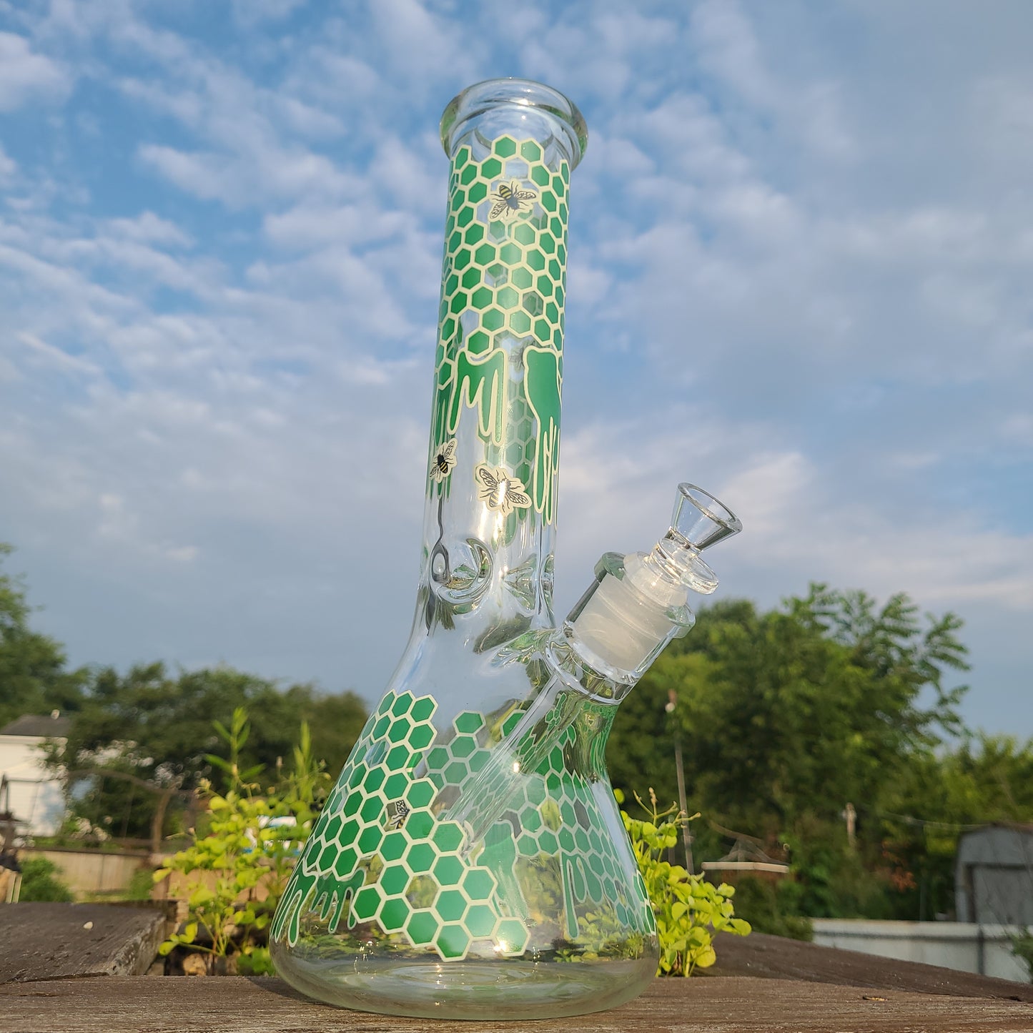 14" Honeycomb Bees Nest Beaker bong