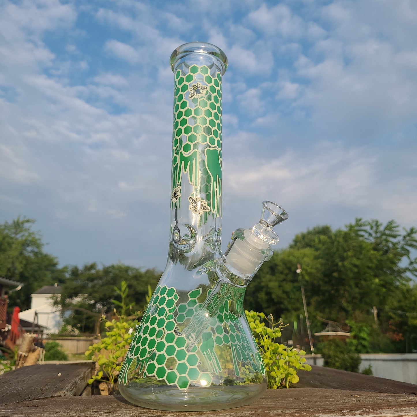 14" Honeycomb Bees Nest Beaker bong