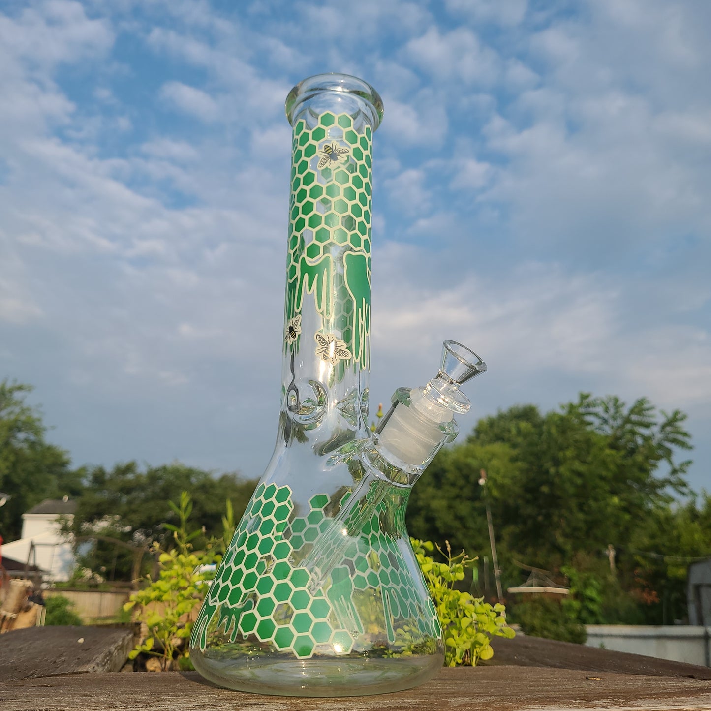 14" Honeycomb Bees Nest Beaker bong