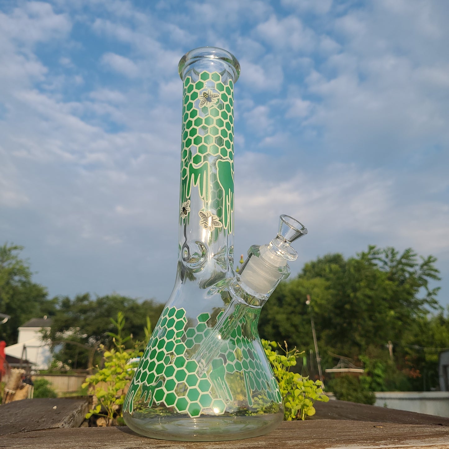 14" Honeycomb Bees Nest Beaker bong