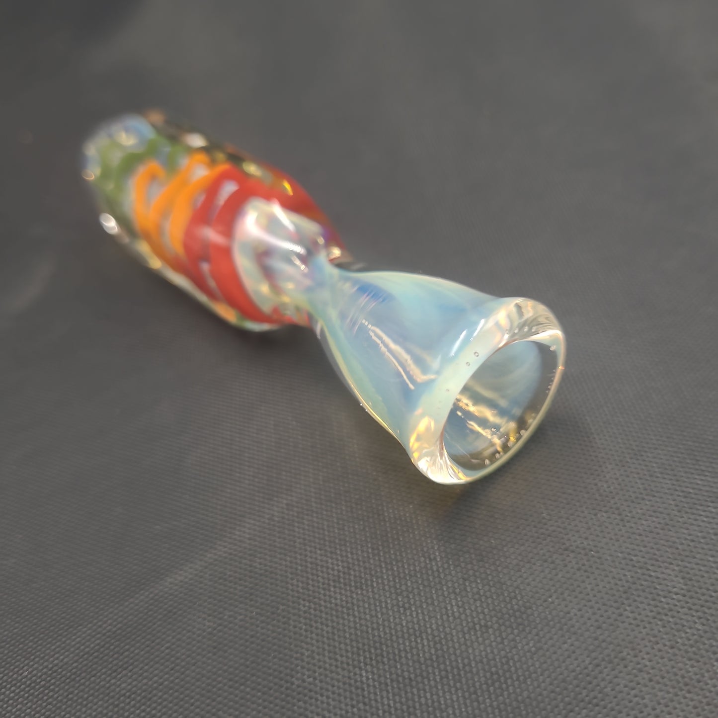 3.5" Rasta Ribbon Glass Chillum