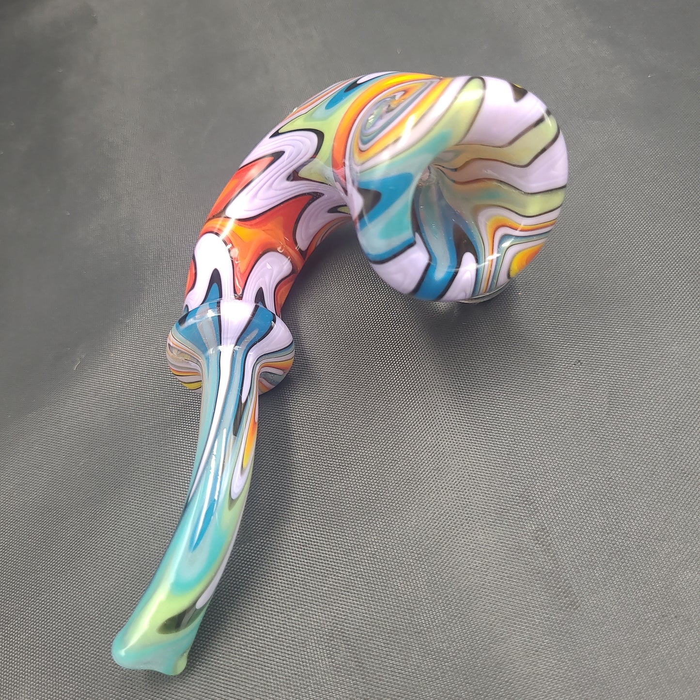 5" Trippy Wig Wag Marble Dichro Sherlock pipe