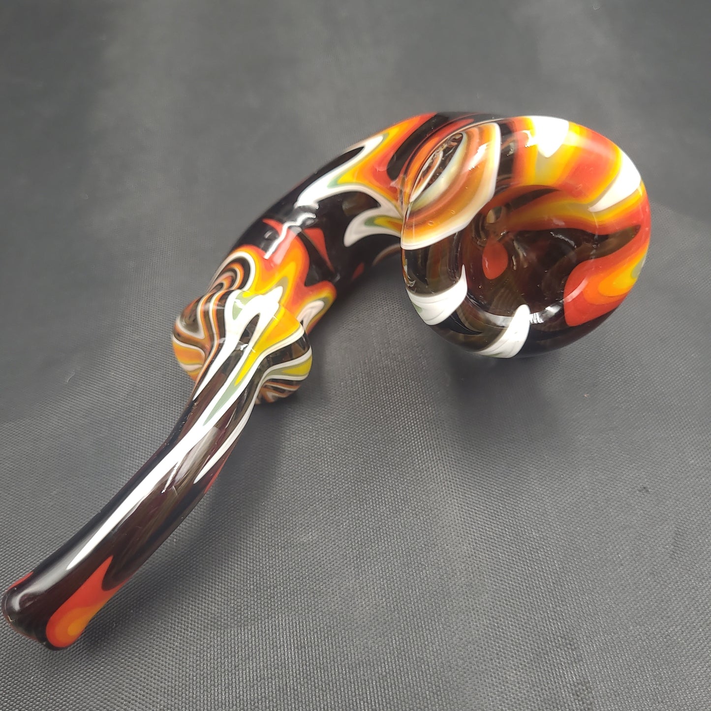 5" Trippy Wig Wag Marble Dichro Sherlock pipe