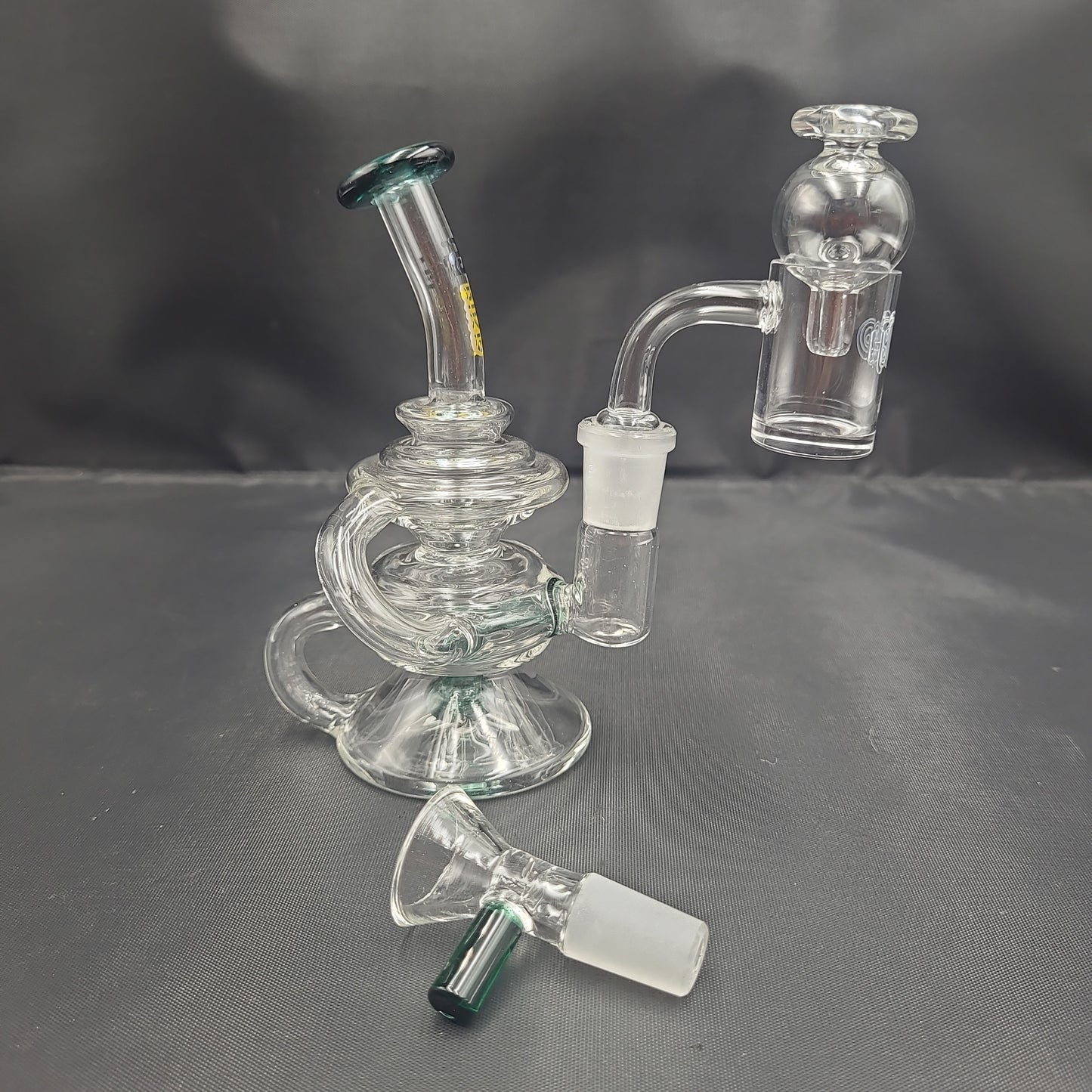 6" Hybird Recycler [14mm Banger Bubble Cap / Bowl Set Rig water pipe ]