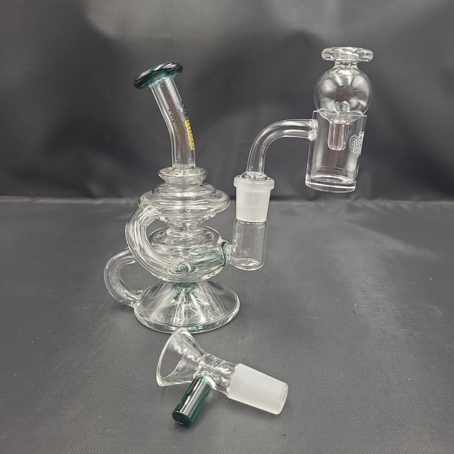 6" Hybird Recycler [14mm Banger Bubble Cap / Bowl Set Rig water pipe ]