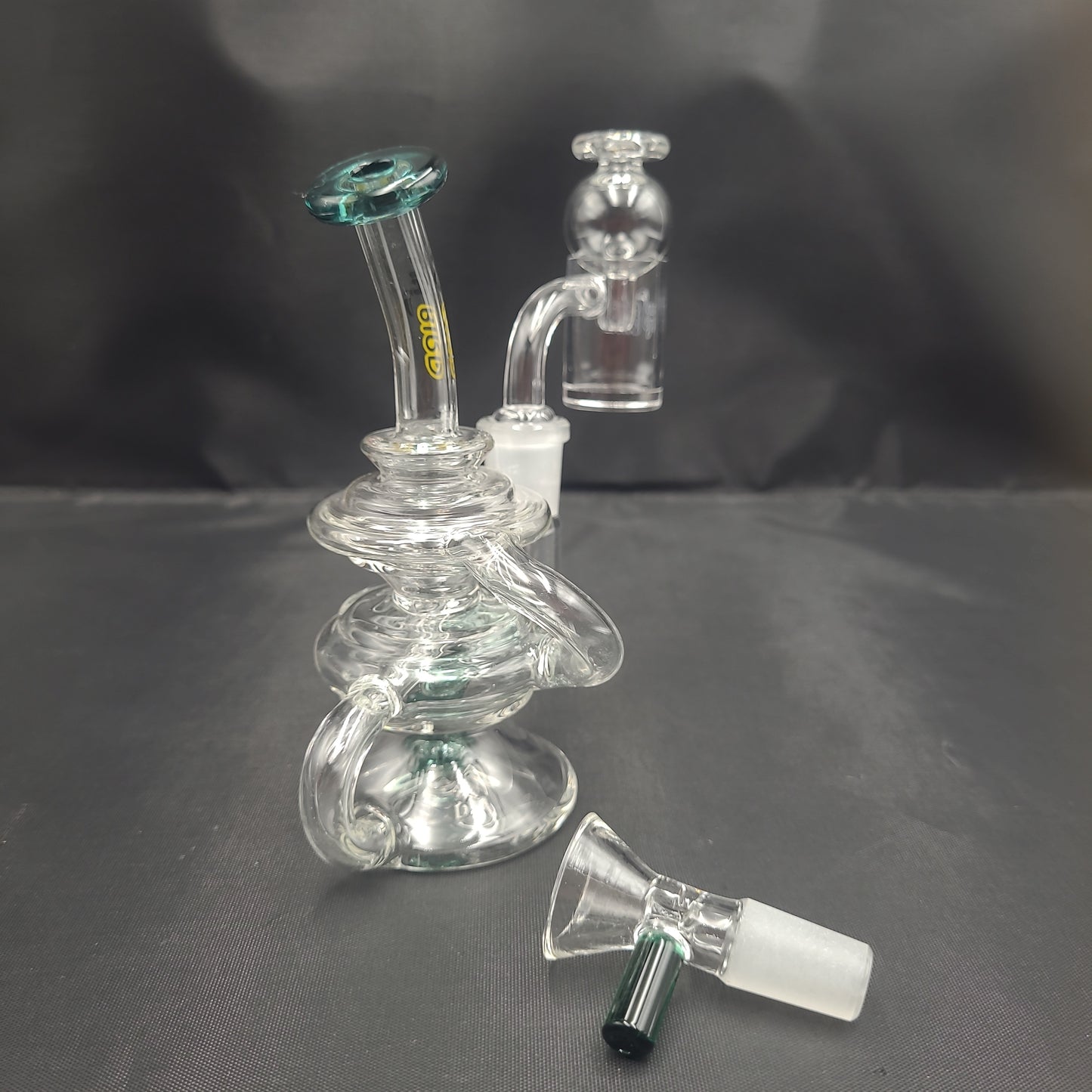 6" Hybird Recycler [14mm Banger Bubble Cap / Bowl Set Rig water pipe ]