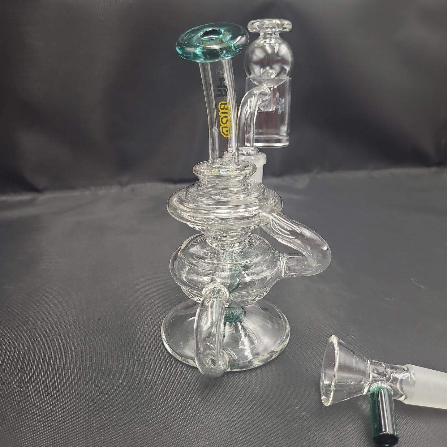 6" Hybird Recycler [14mm Banger Bubble Cap / Bowl Set Rig water pipe ]