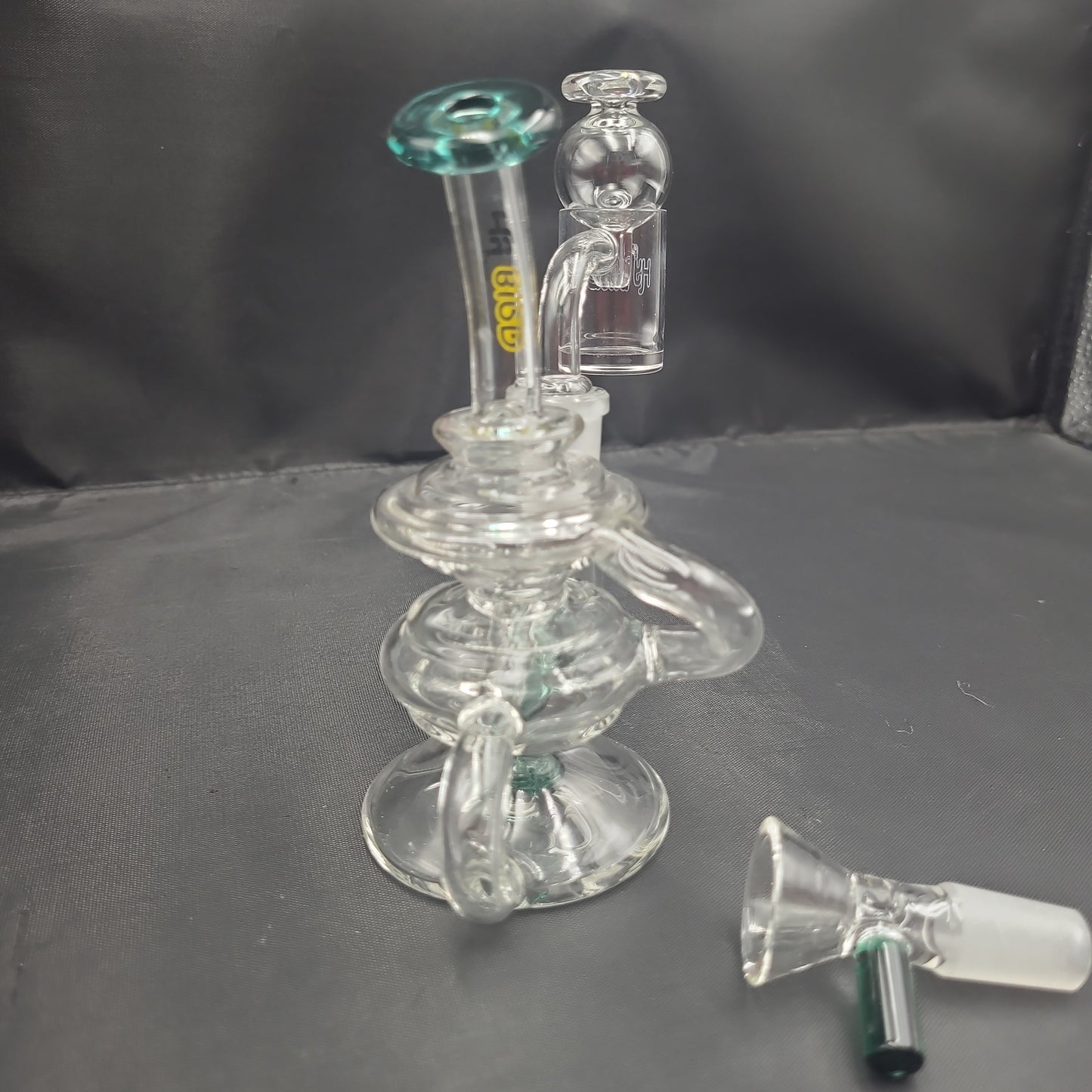 6" Hybird Recycler [14mm Banger Bubble Cap / Bowl Set Rig water pipe ]